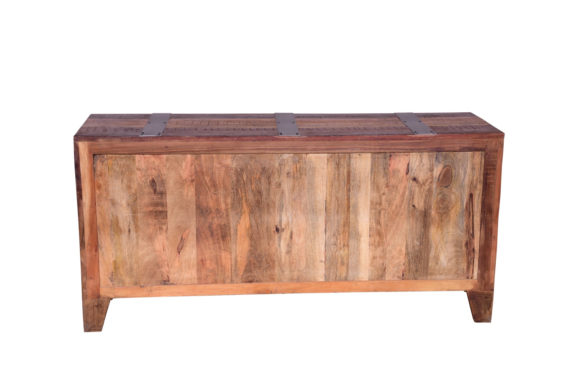 Back view of reclaimed wood sideboard