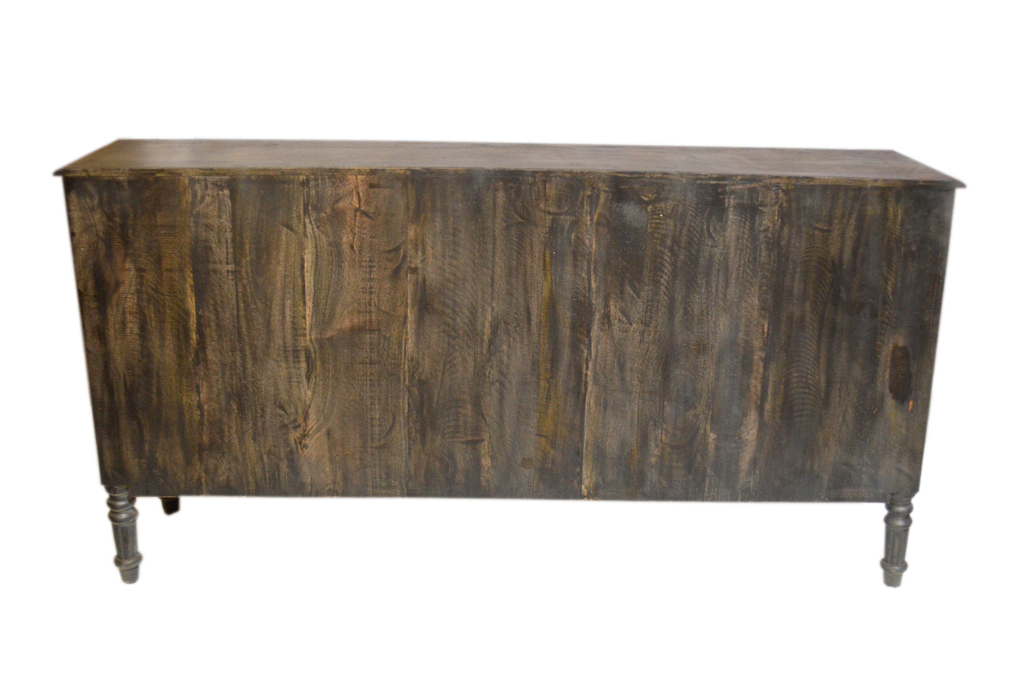Back view of carved sideboard