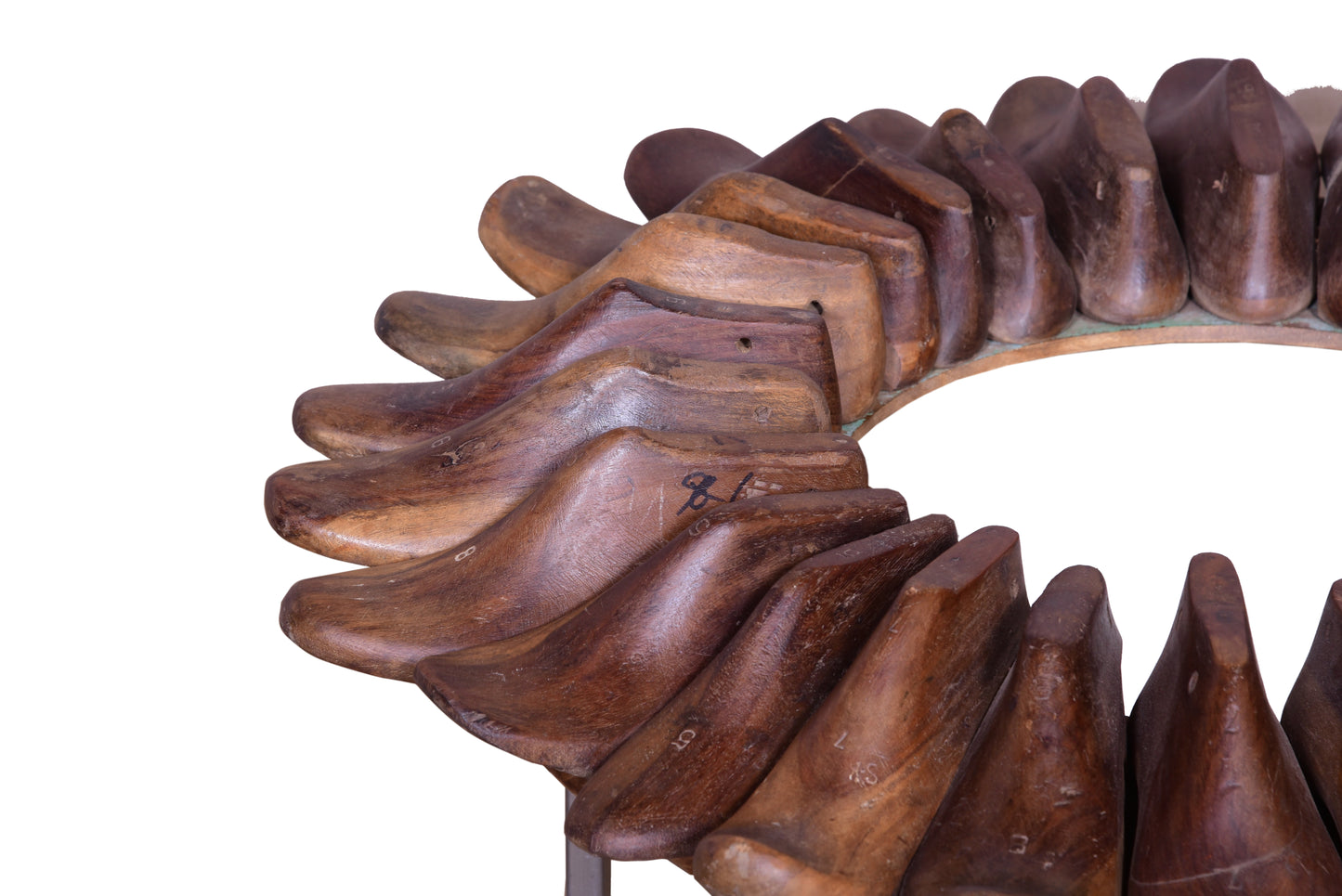 Intricate wooden details of Shoemakers Coffee Table