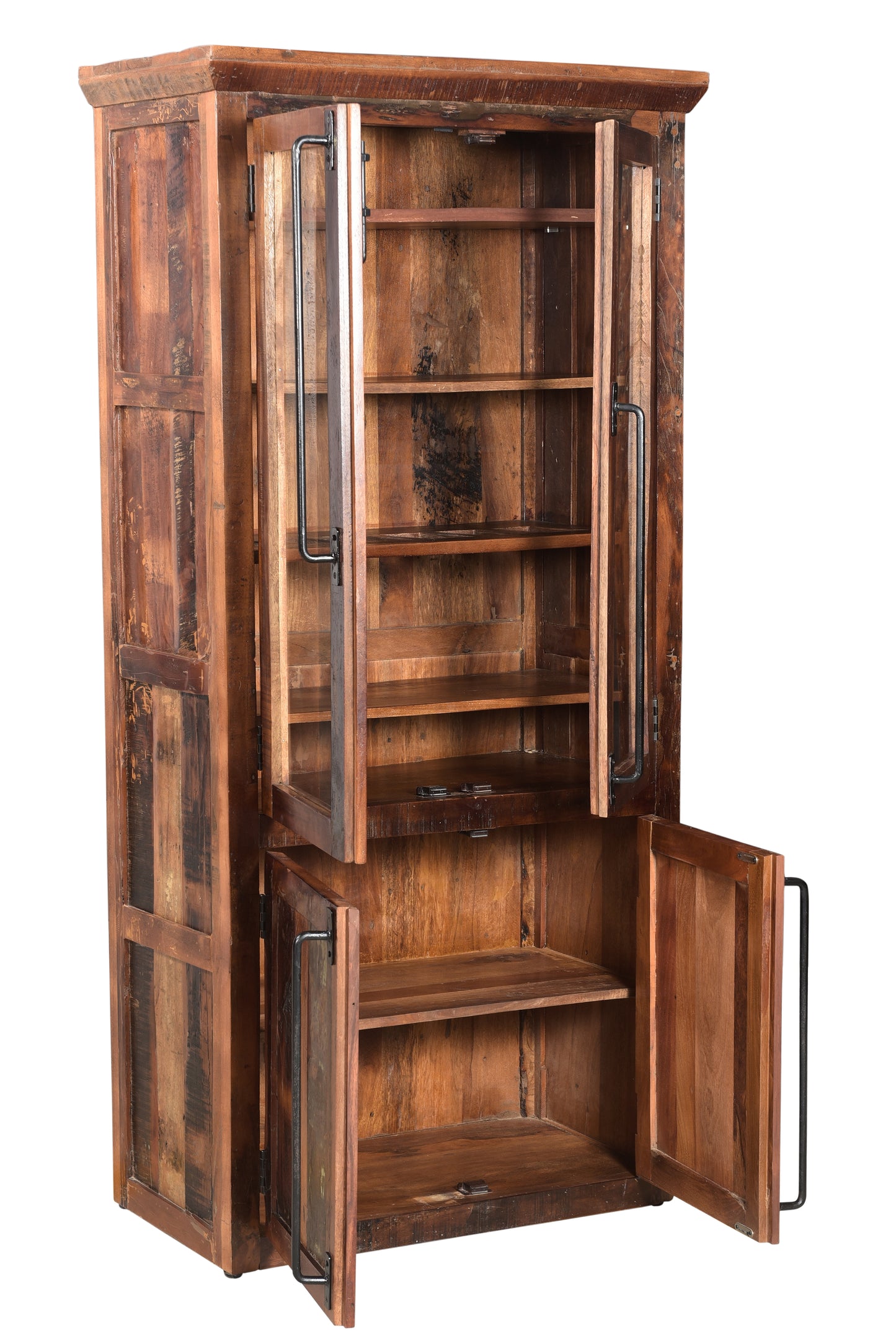Open book shelf with multiple shelves