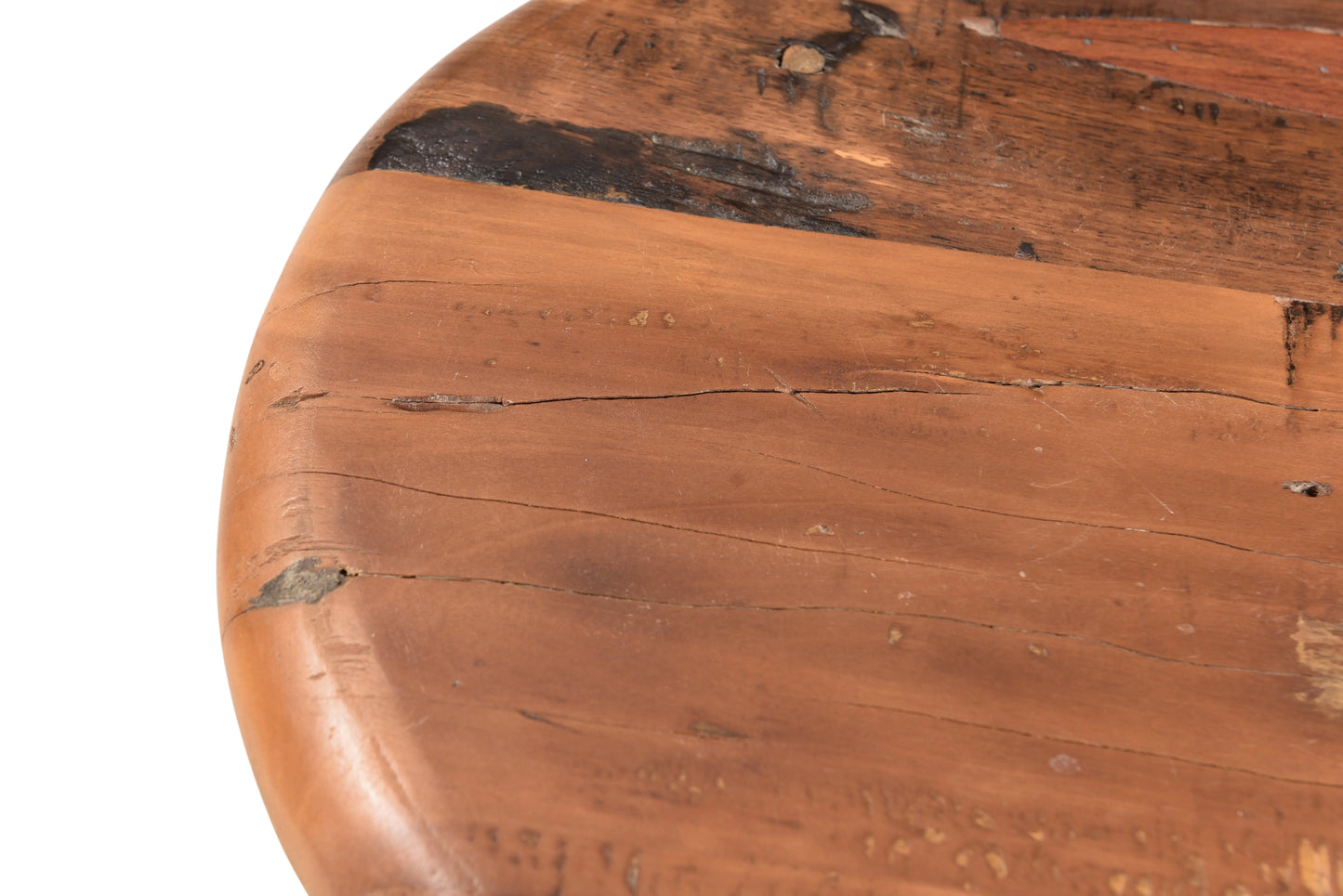 Detail view of adjustable stool corner.