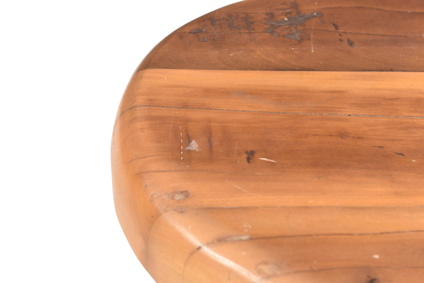 Side view of Iron stool seat.