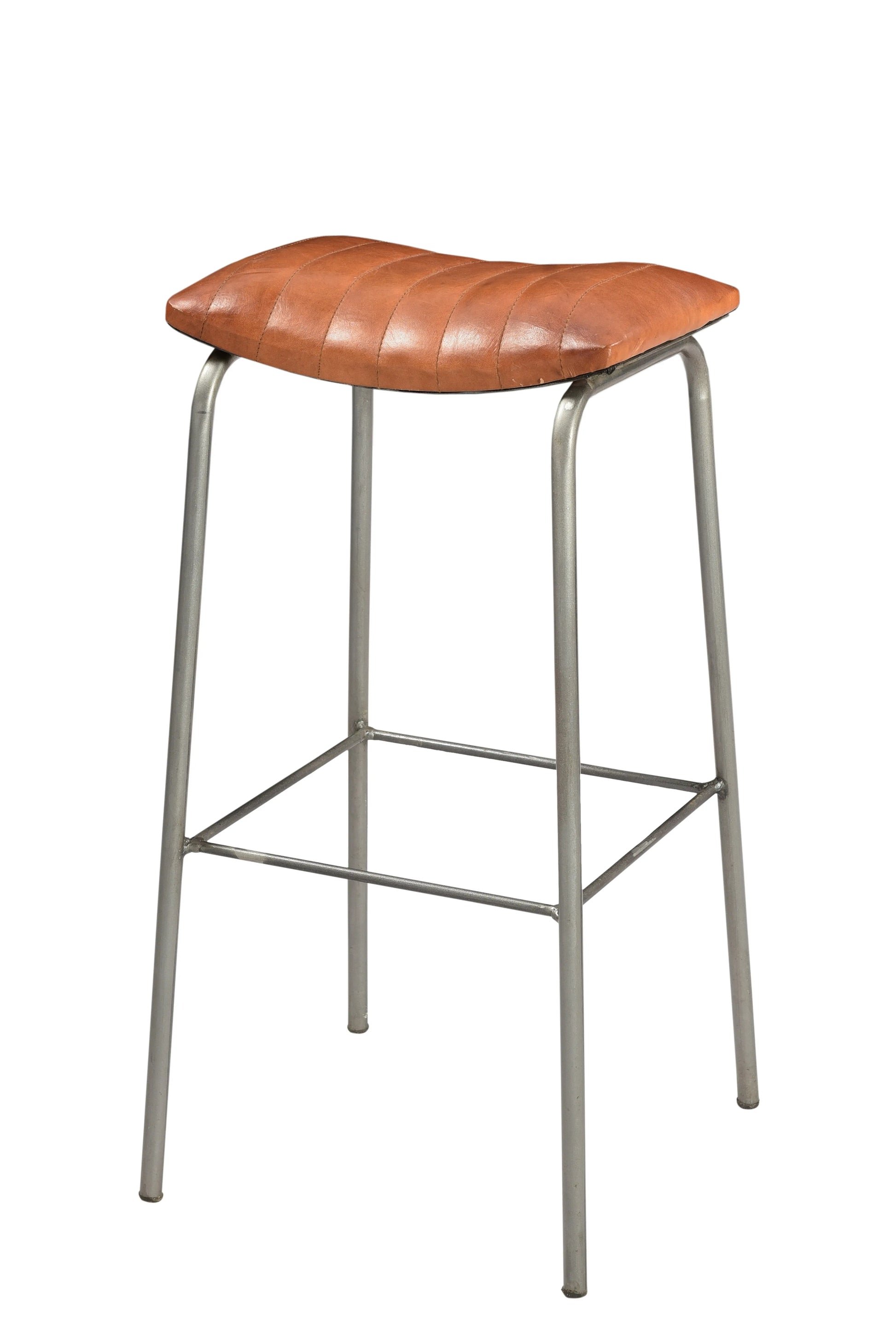 Angled perspective of a bar stool highlighting its design