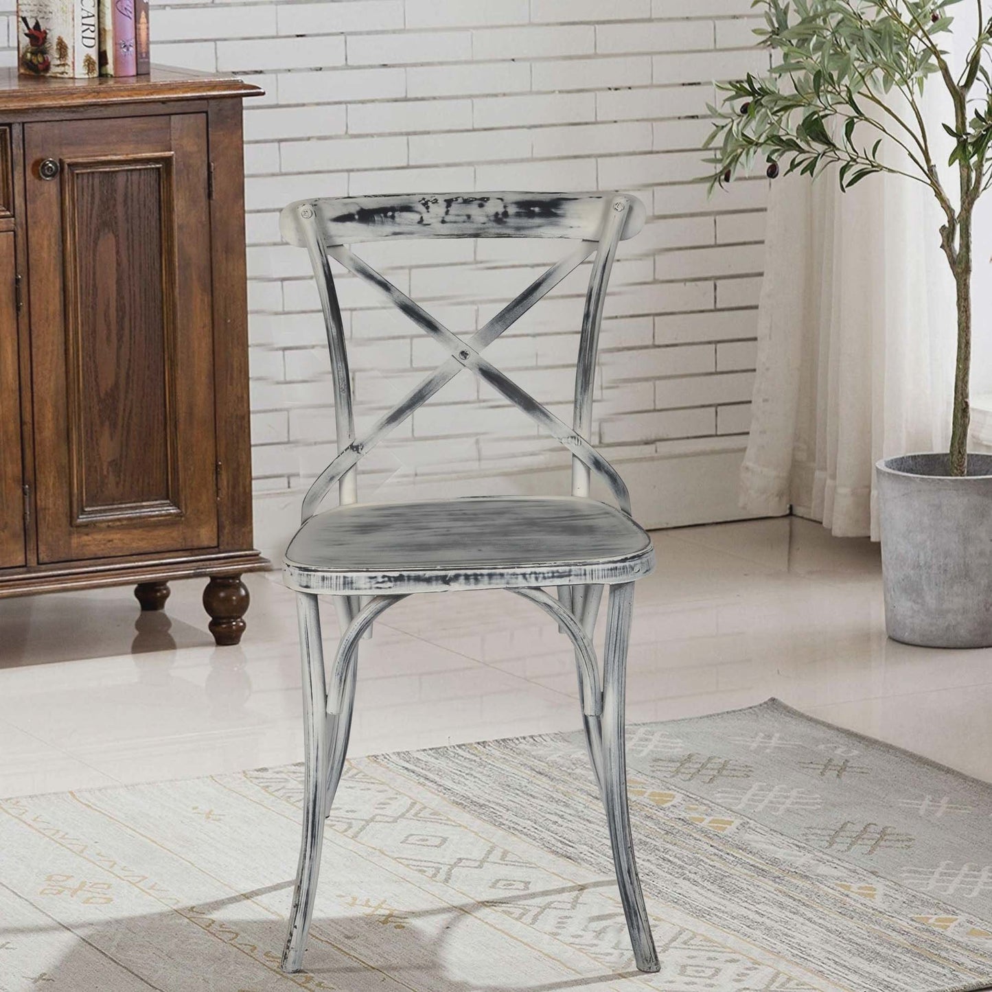 Iron Chair Placed in a Bright Indoor Space