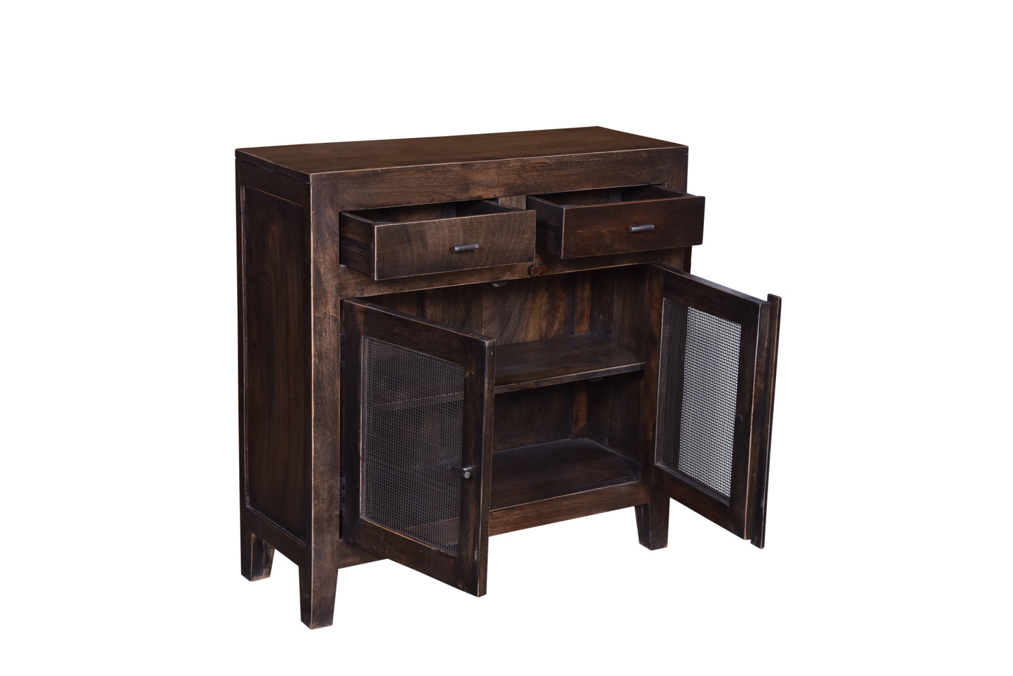 Close-up of cabinet detailing and texture