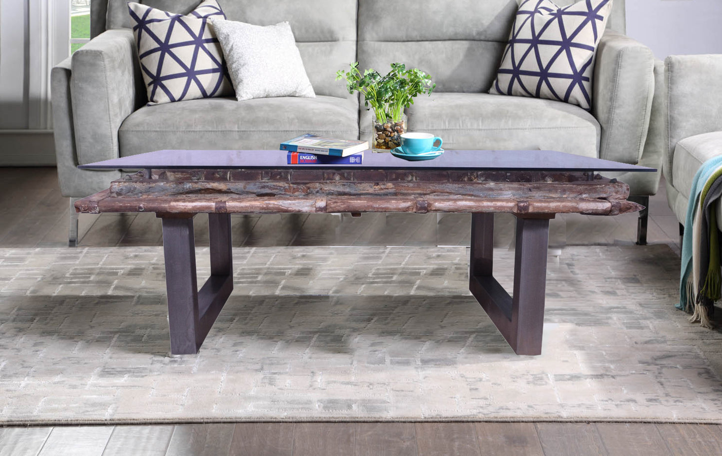 Spacious coffee table perfect for home décor and gatherings