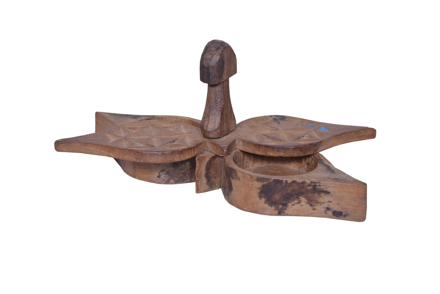 Close-up of decorative box carvings.