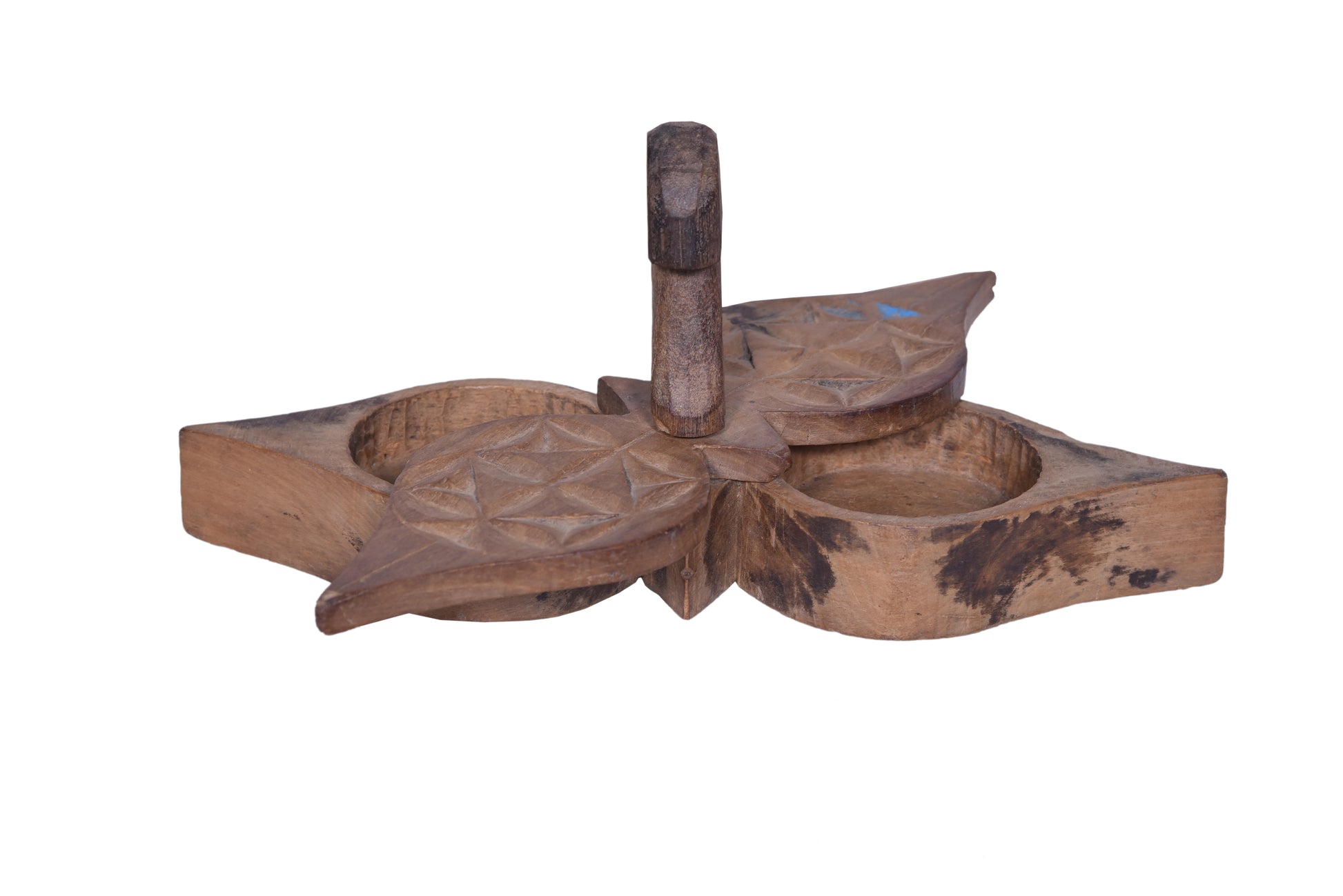 Close-up of decorative box carvings.