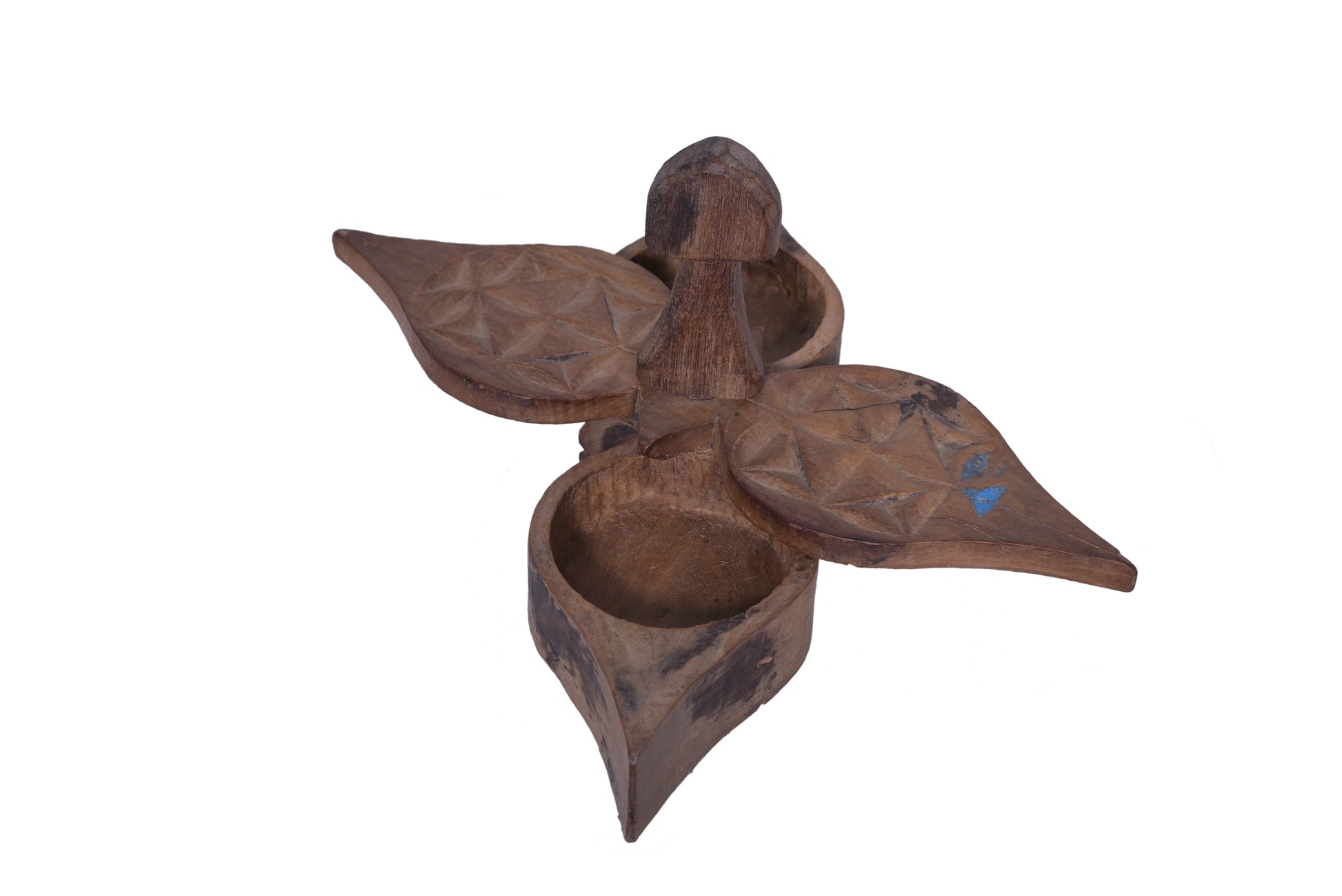 Decorative box with lid slightly open.