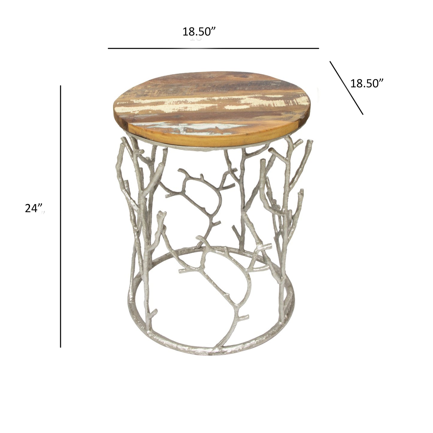 Sino Side Table with dimensions
