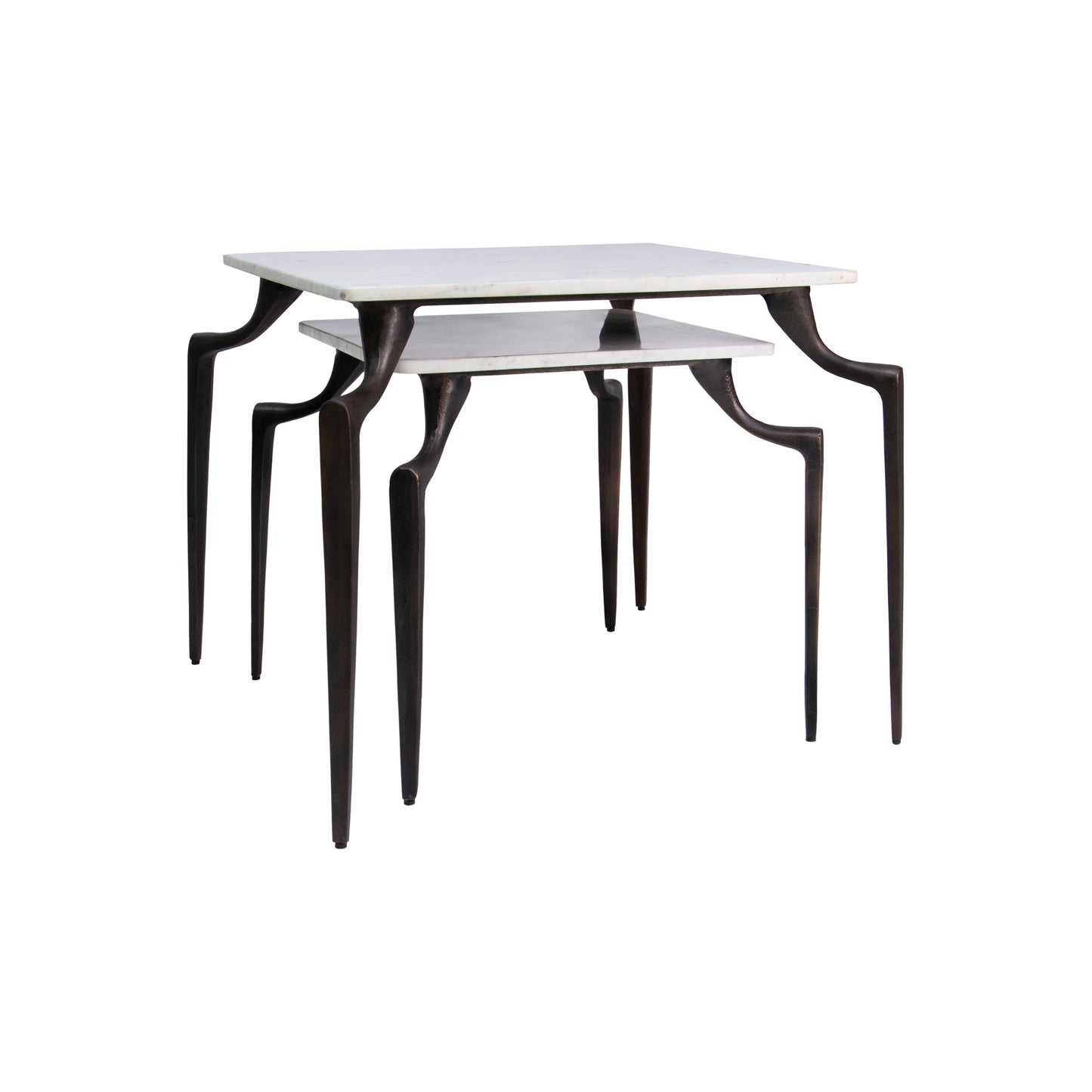 Contemporary nesting table set with minimalist design