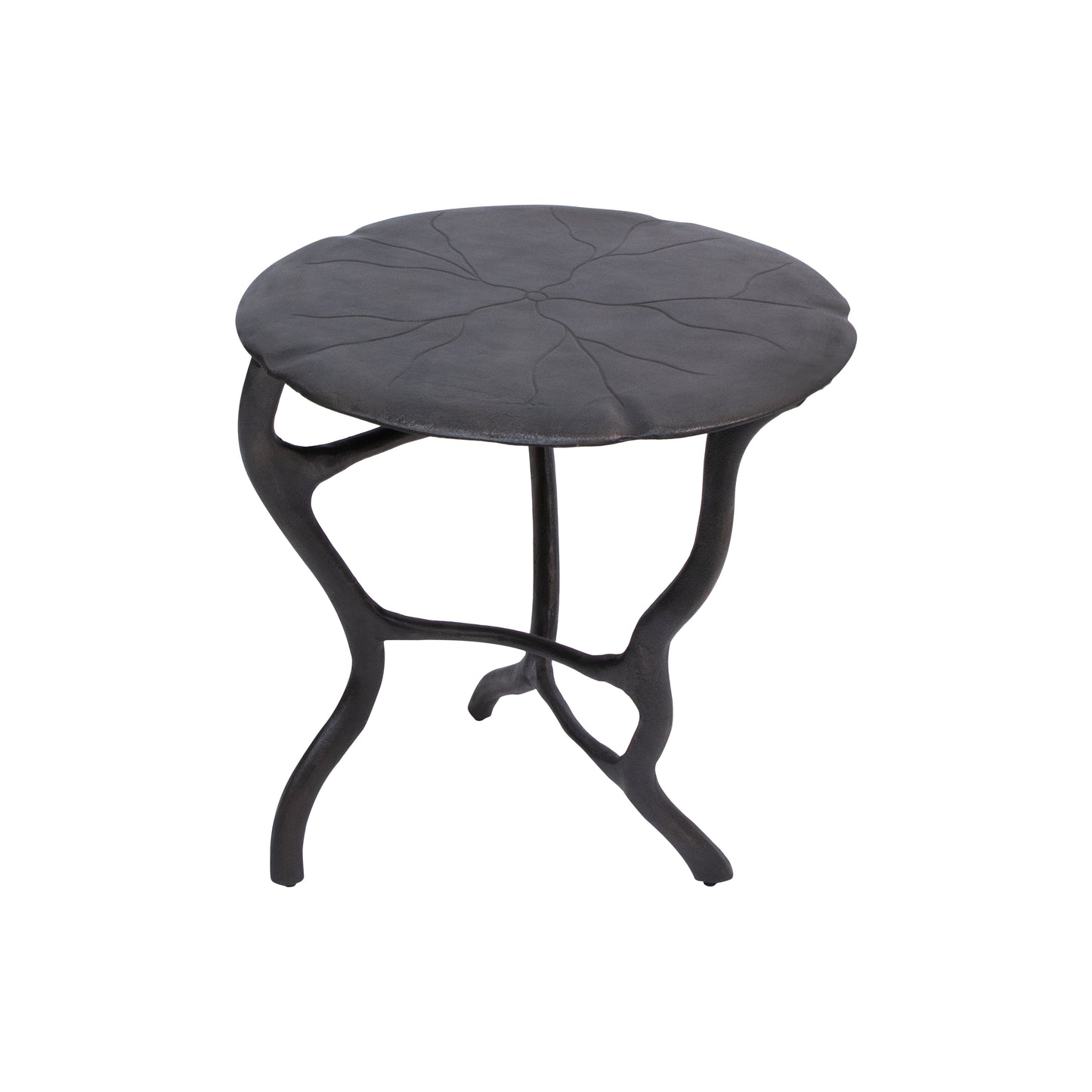 Sleek black side table with modern legs
