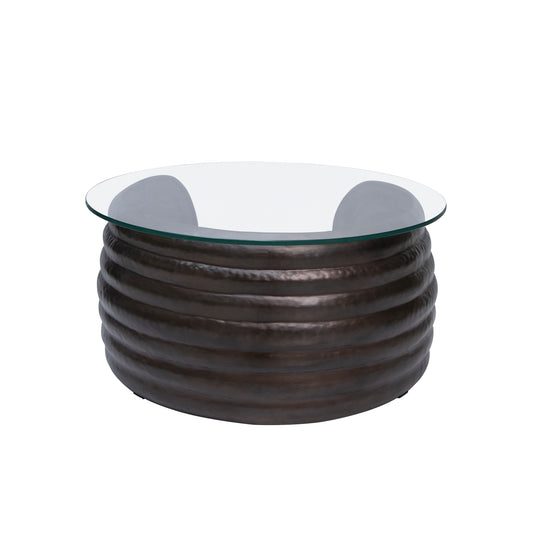 Yahto Cuff Table with glass top