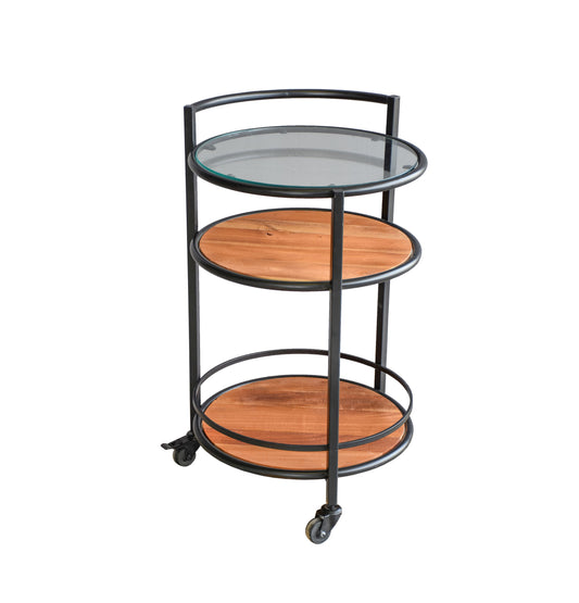 Elegant Bar Trolley with three-tier storage for drinks and décor