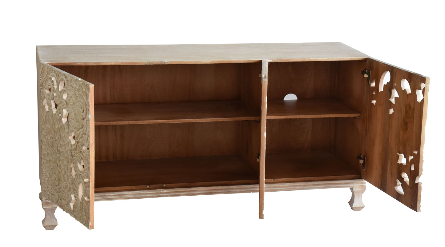 Wooden chest with open storage