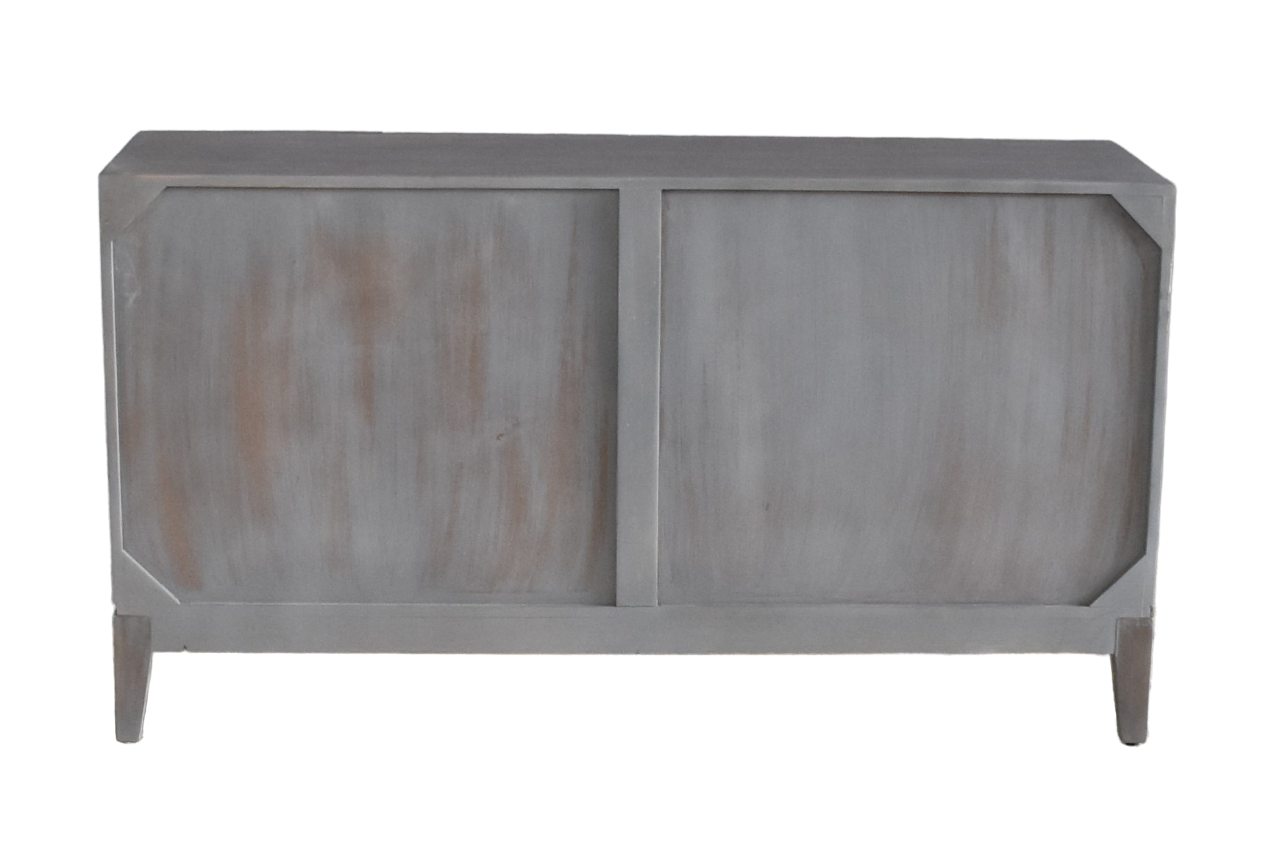 Back view of the sideboard showcasing its sturdy structure.