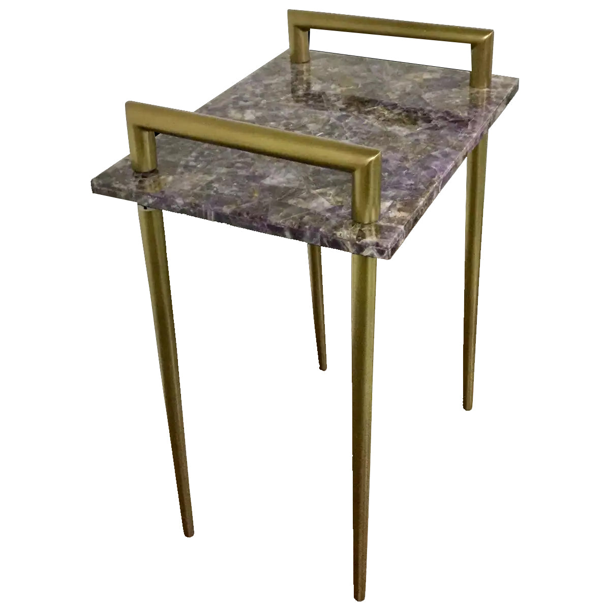top-down view of luxury end table.