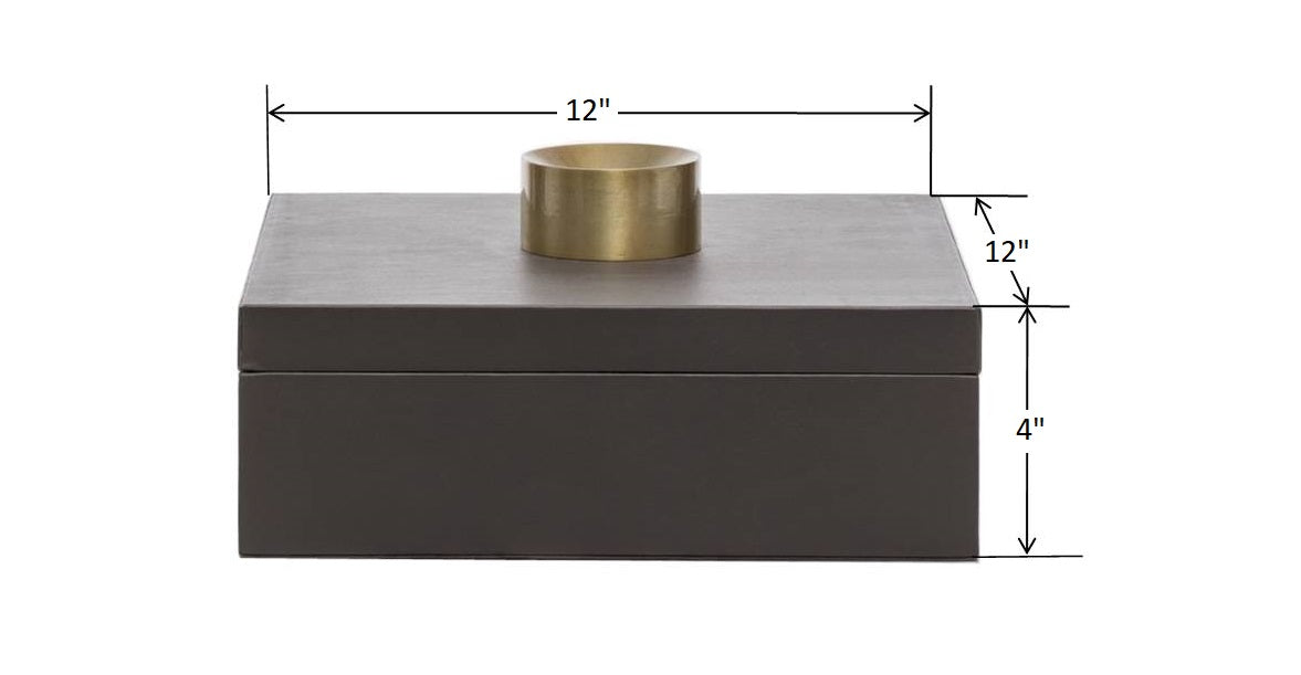 Pieter Large Decorative Box with dimensions.