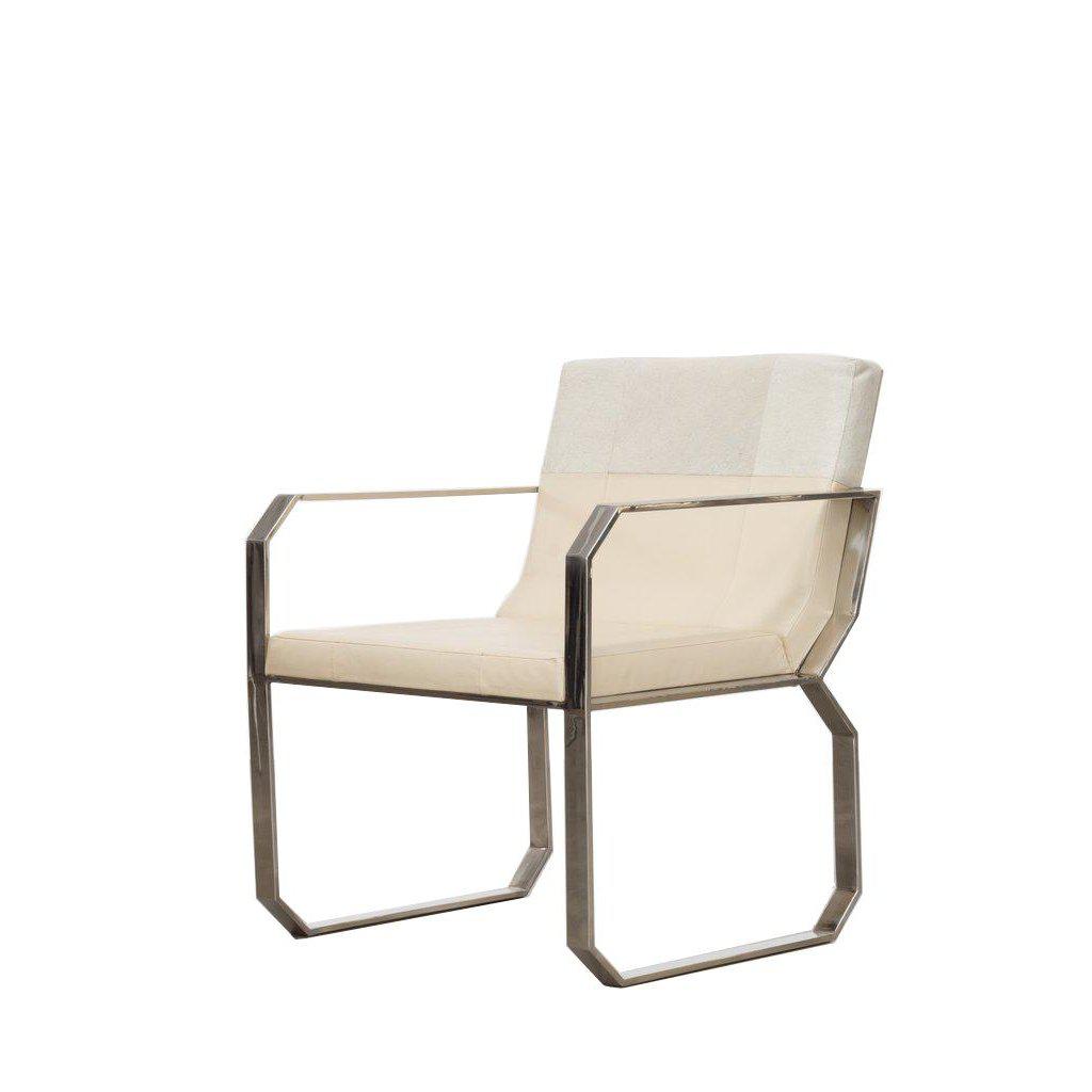 Side profile of a contemporary Dining Chair with a sleek design.