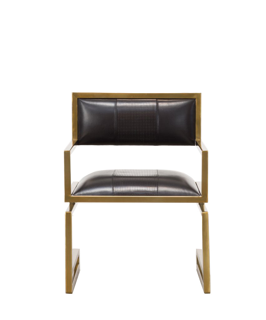 Front view of modern armchair.