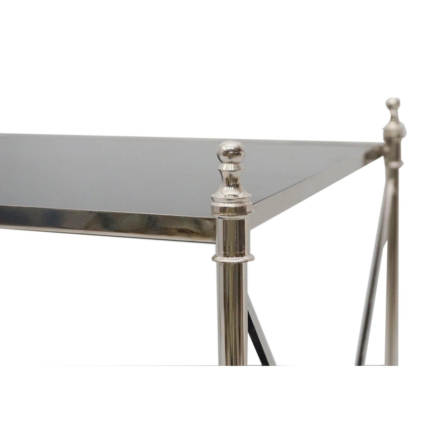 Close up view of accent table.
