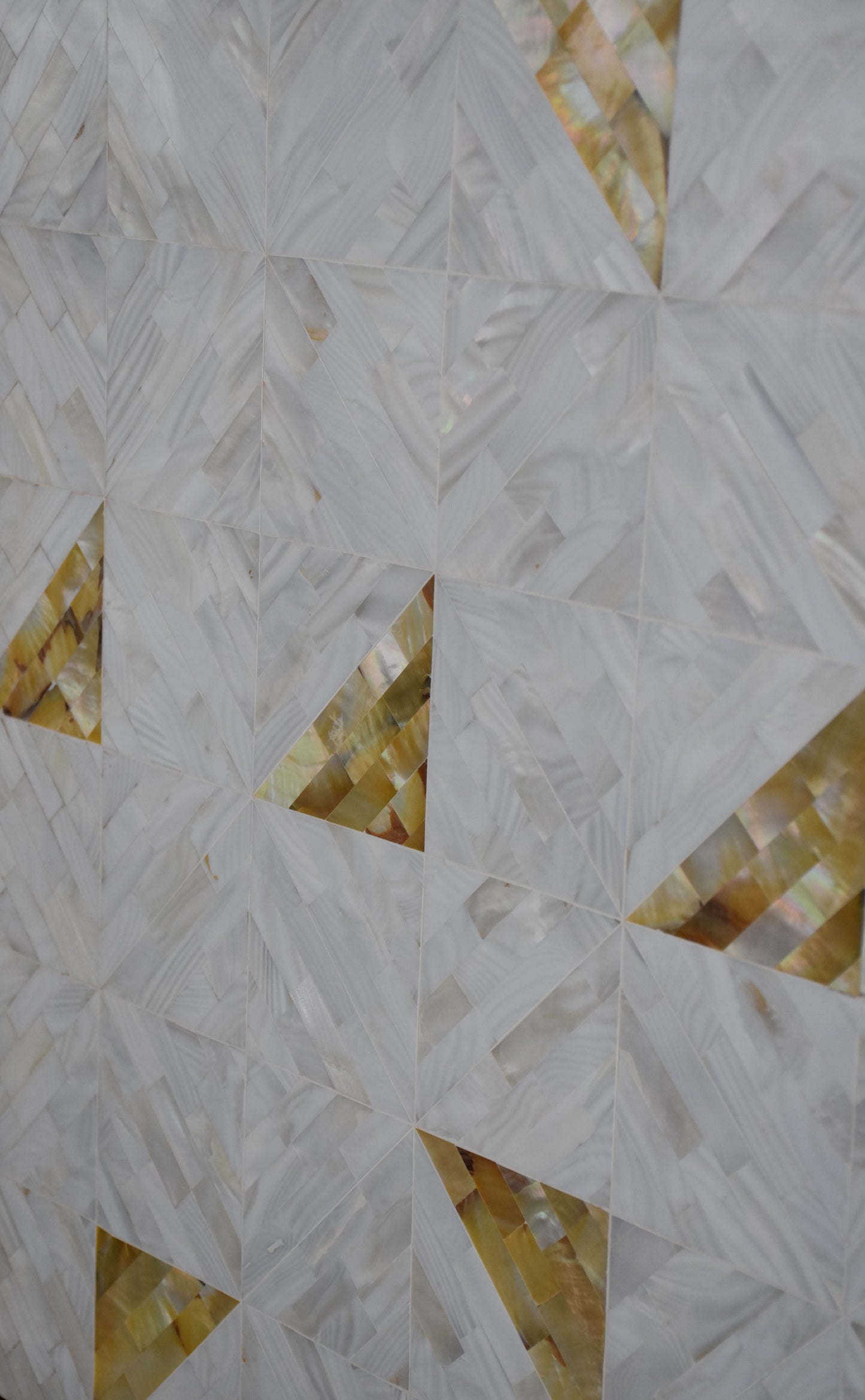 Top-down view of wooden cabinet surface.