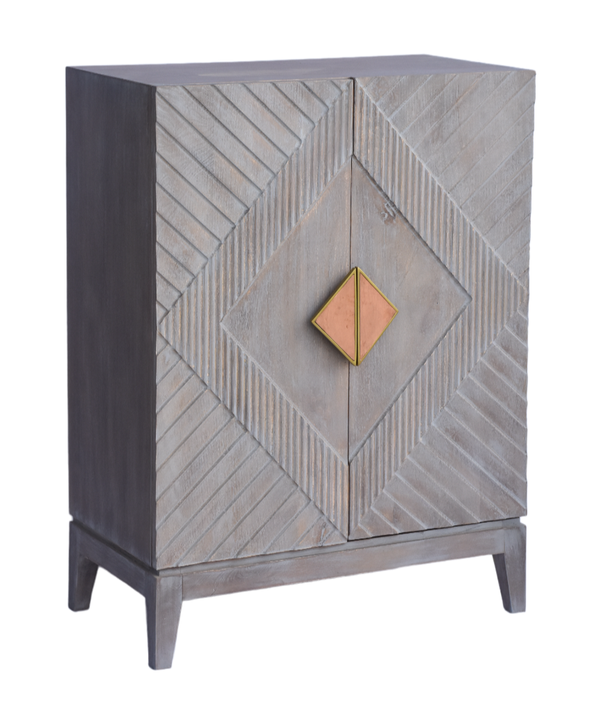 Side view of the cabinet showcasing its sleek structure.