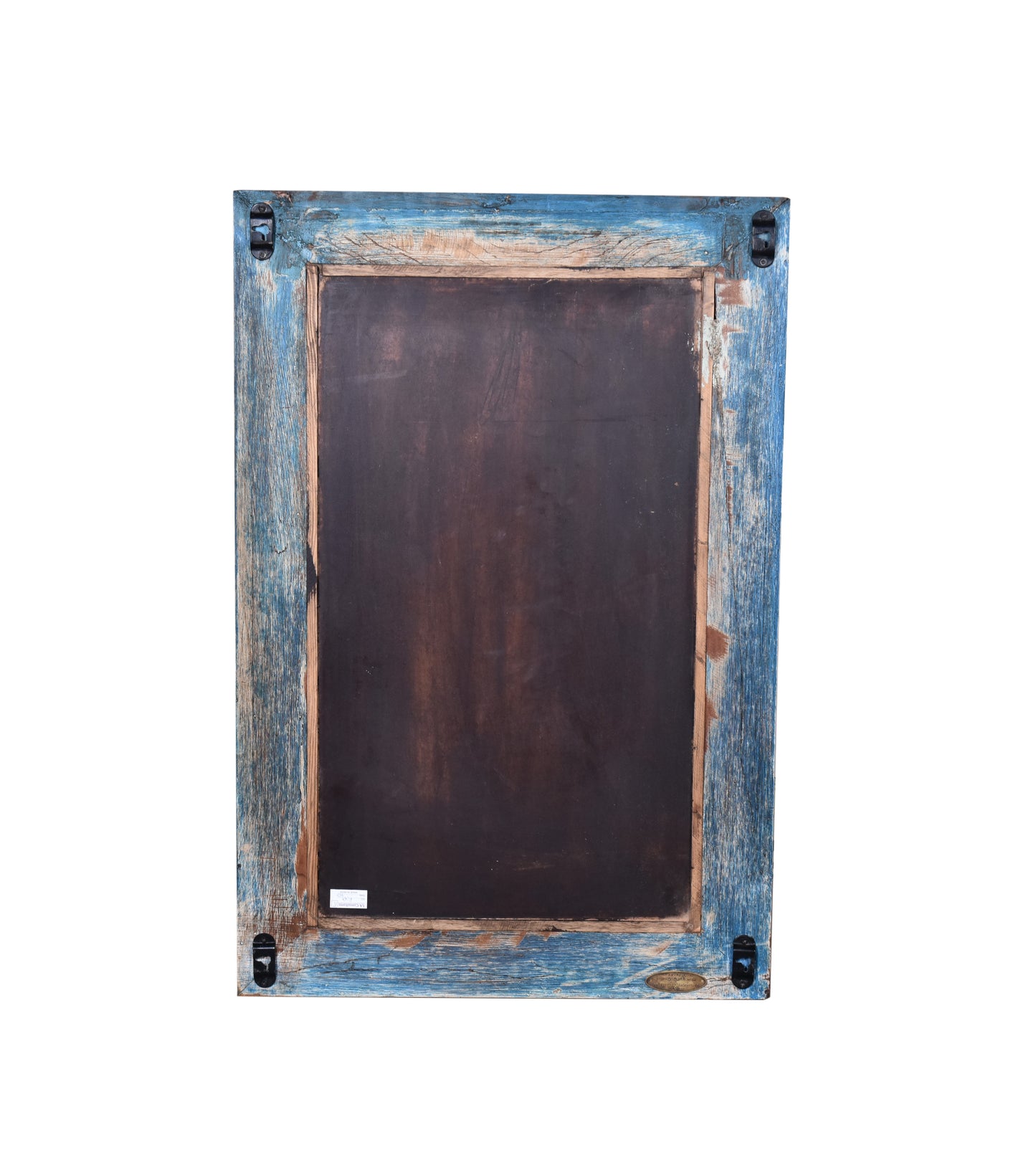Back view of the reclaimed wood mirrors.