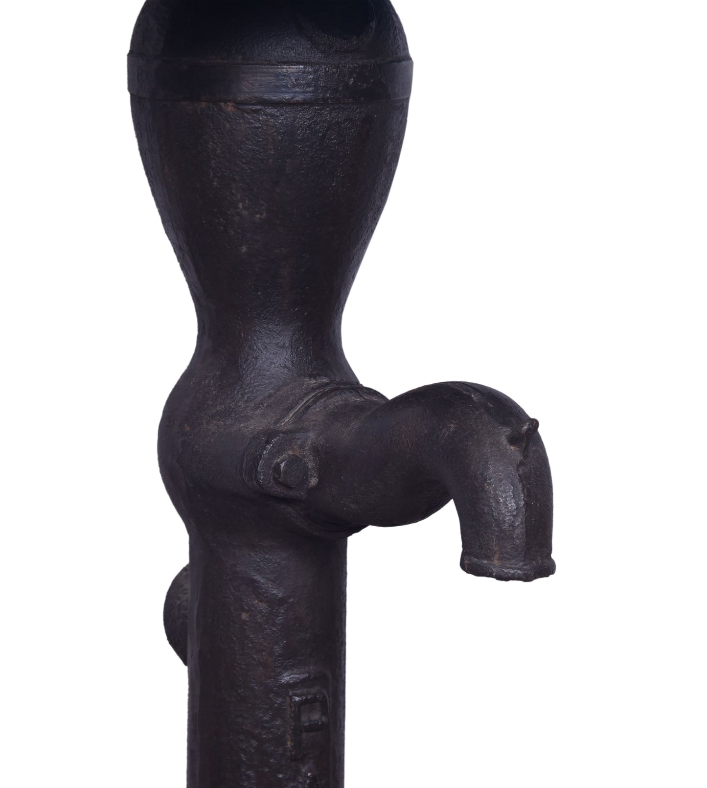 Close-up of mirror stand detailing.