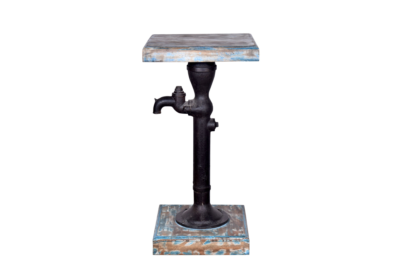 Angled view of the hand pump plant .
