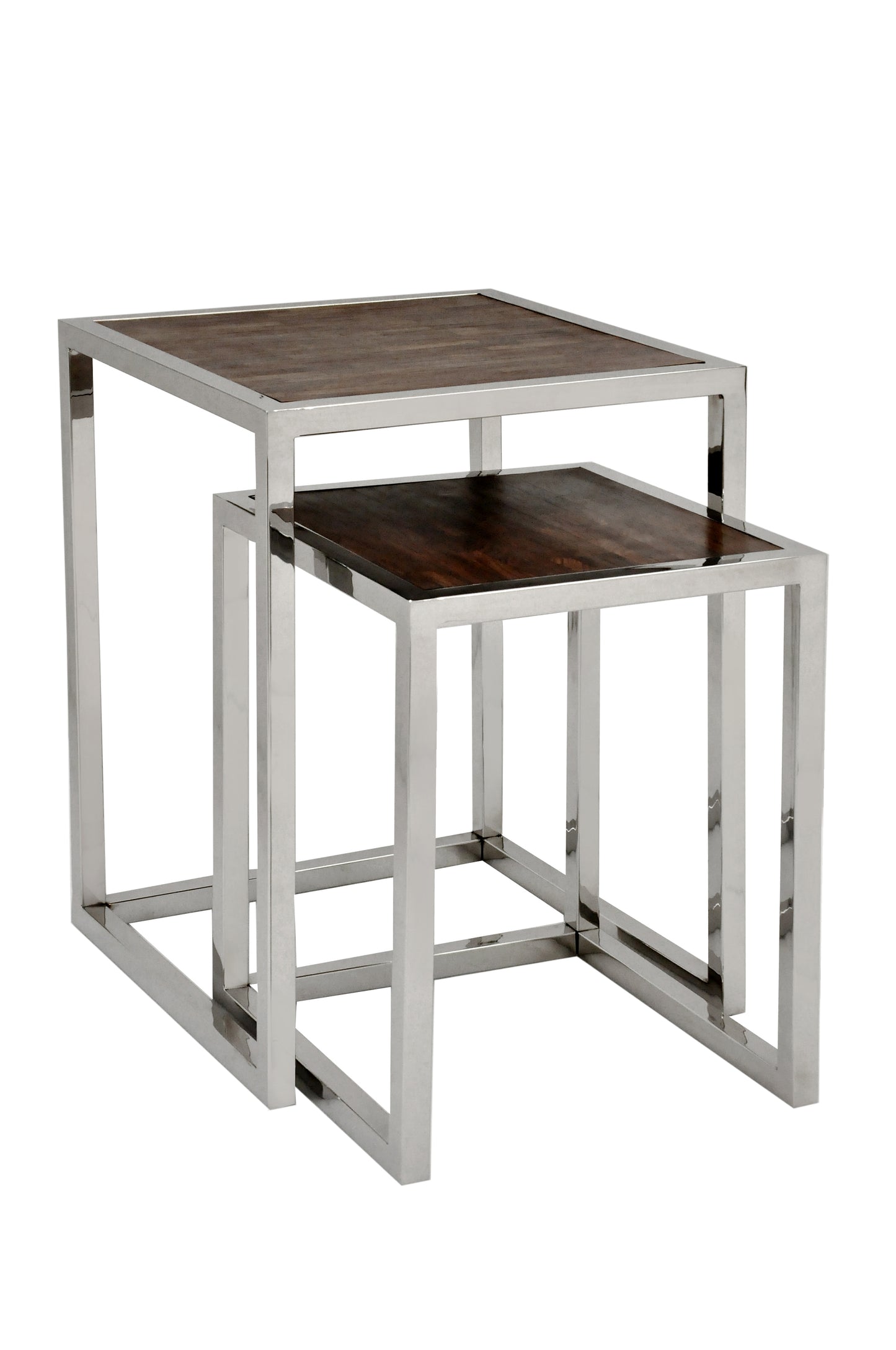 Side view of nesting table.