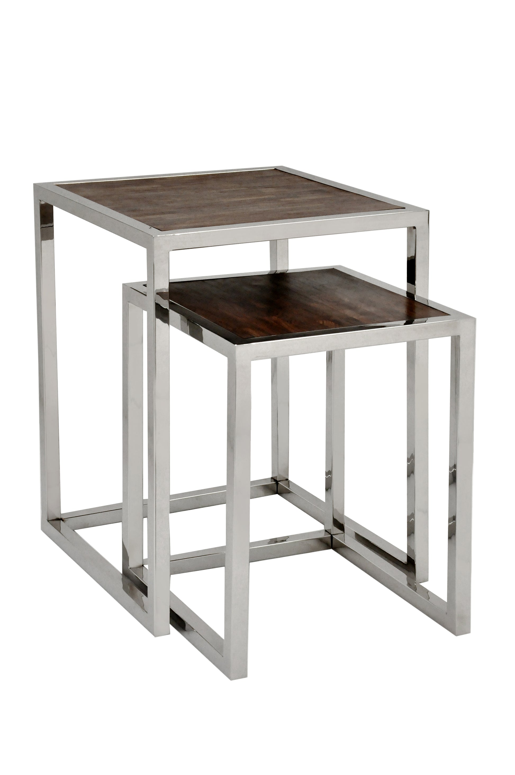 Side view of nesting table.