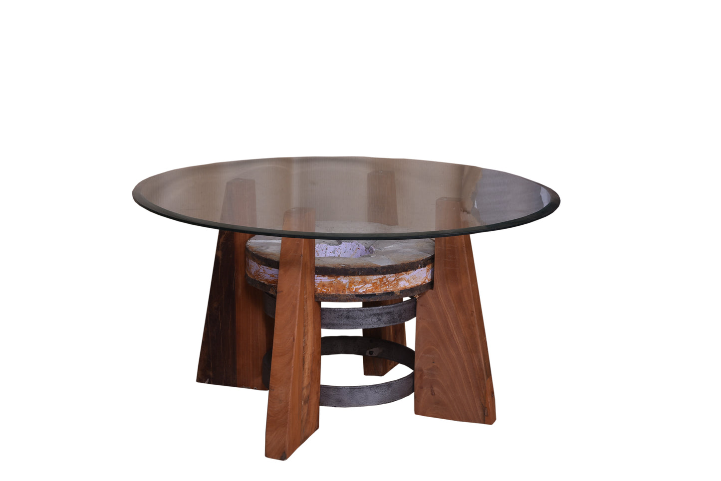 Side view of a stylish coffee table.