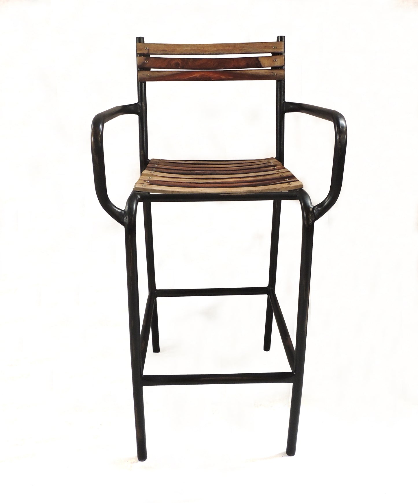 Front view of bar chair.