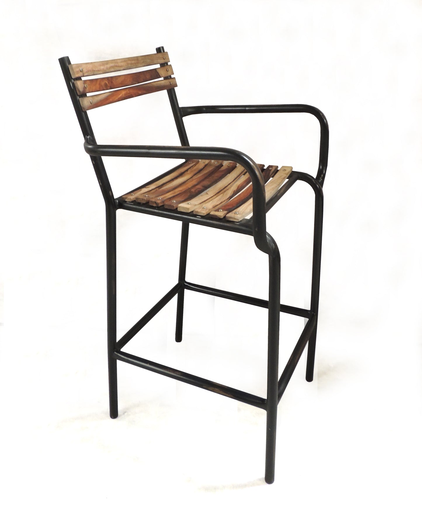 Back view of bar chair.