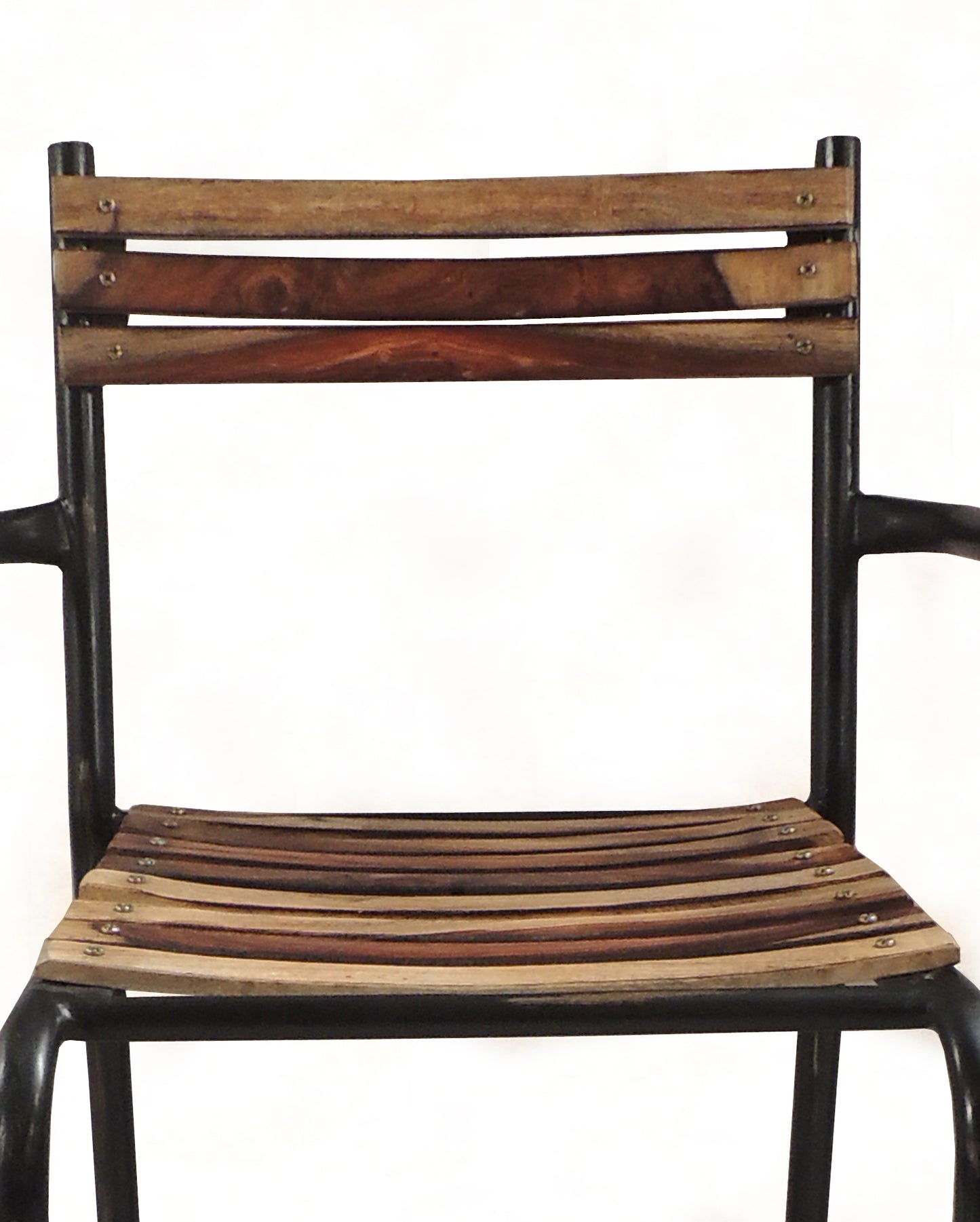Close-up of bar chair’s seat .