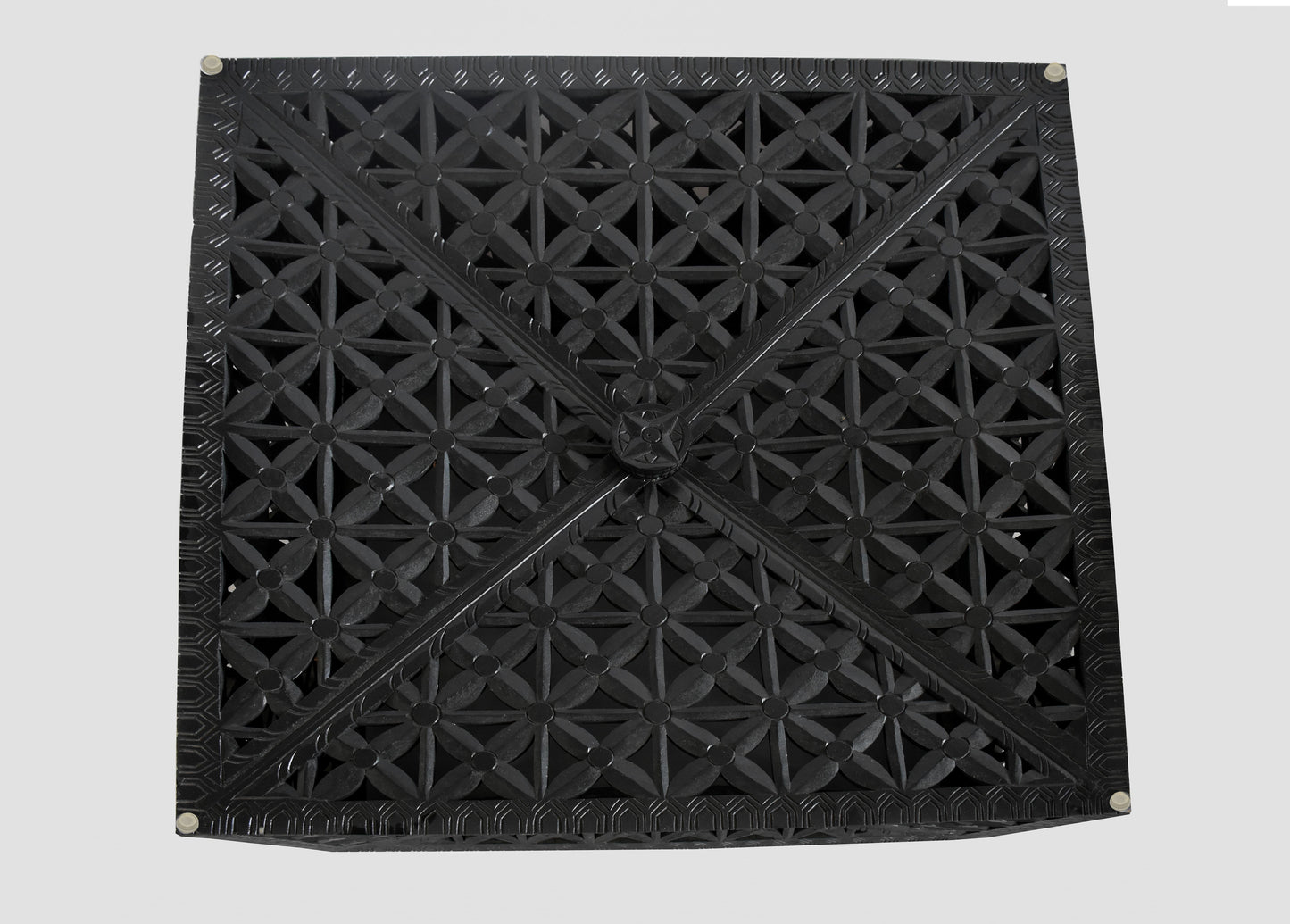 Top view of black Janeva coffee table.