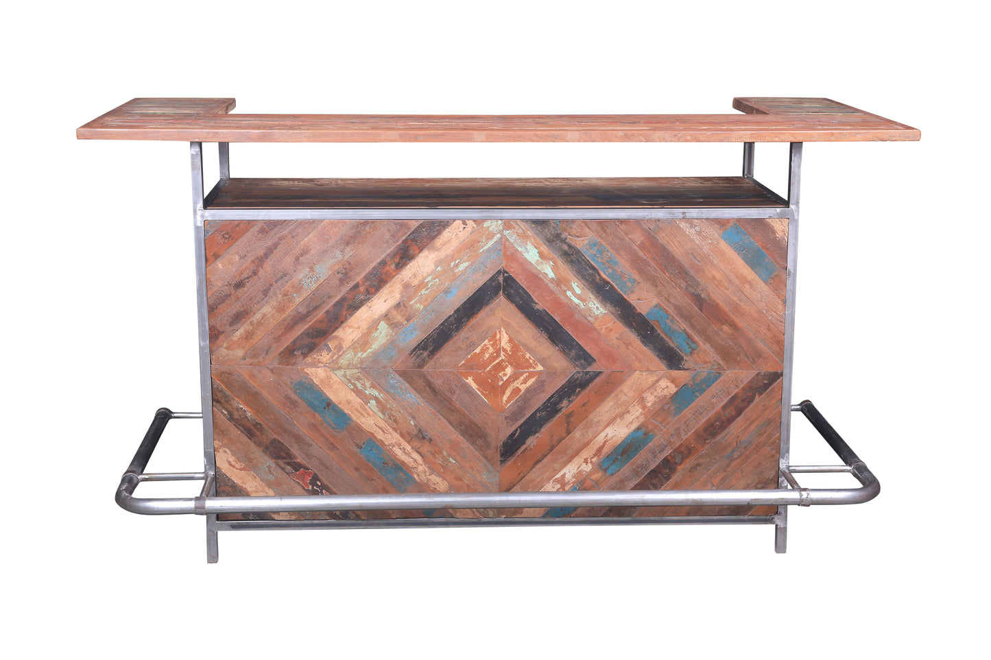 Back view of home bar counter