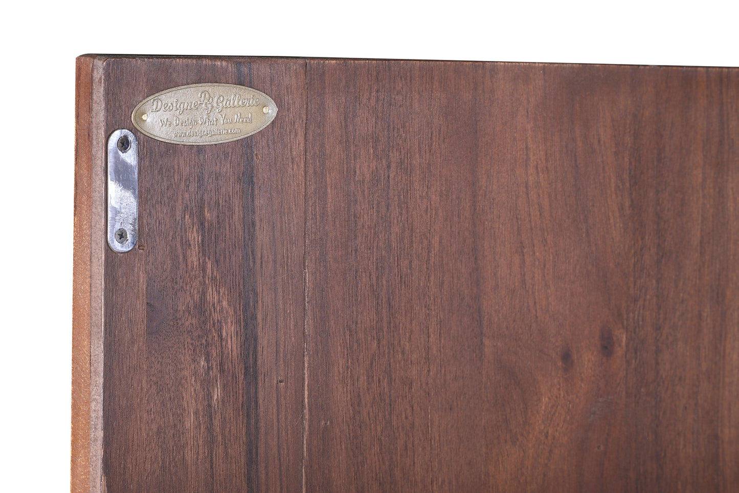 Close-up of detailed wood finish.