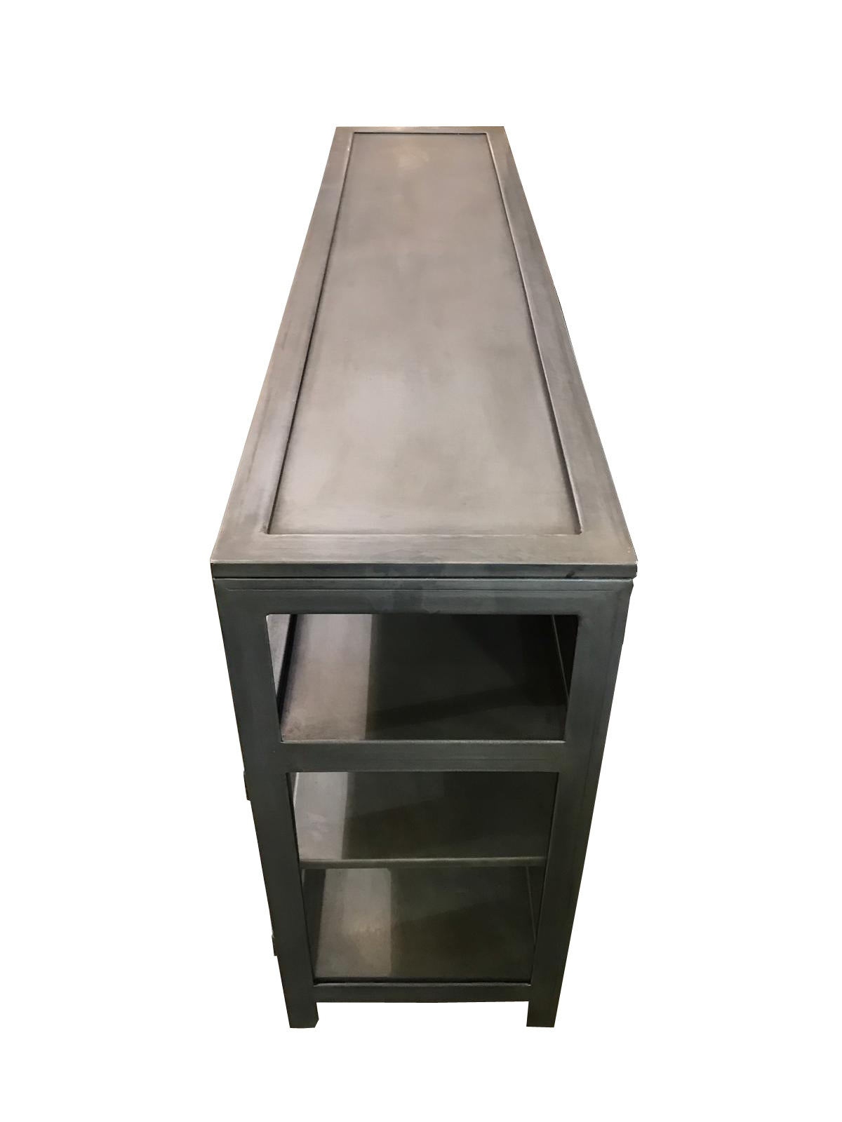 Top view of media console table