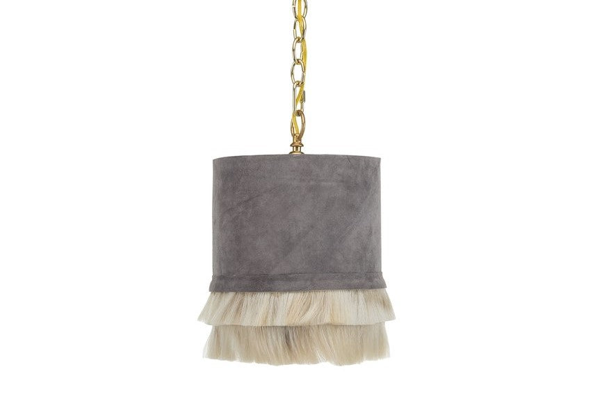 Contemporary hanging lamp with chic design.