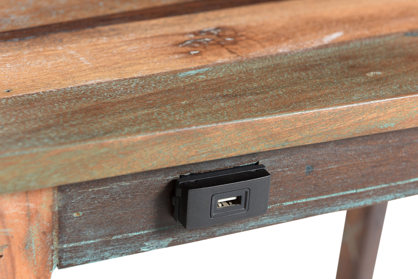 Drawer detail of the wood side table.