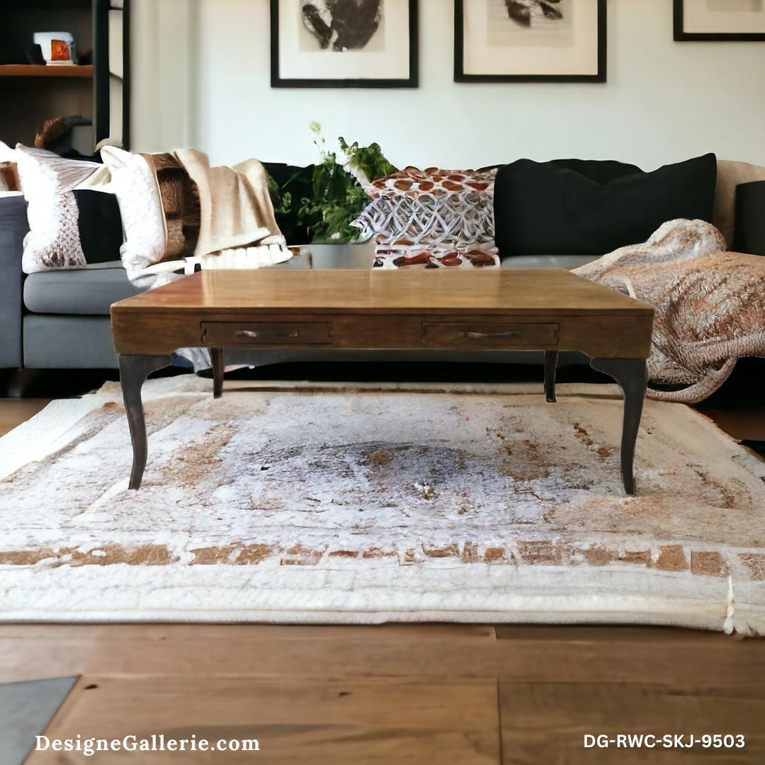 Stylish coffee table in a modern living room setup.