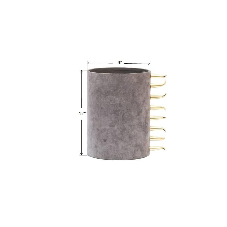 Soren Small Suede Vase with dimension