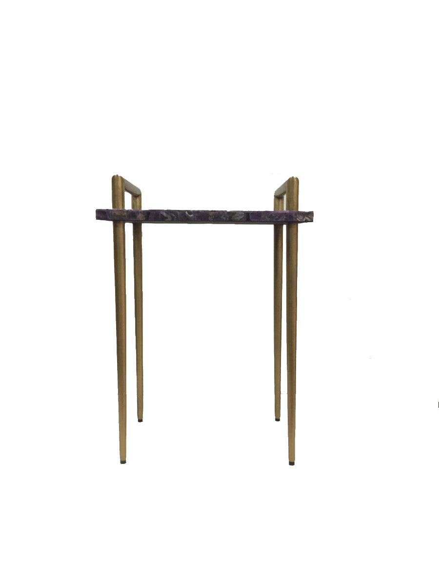 Side profile of modern end table.
