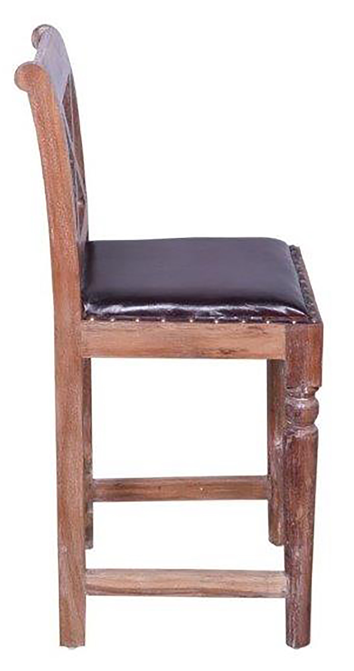 Angled view of bar chair