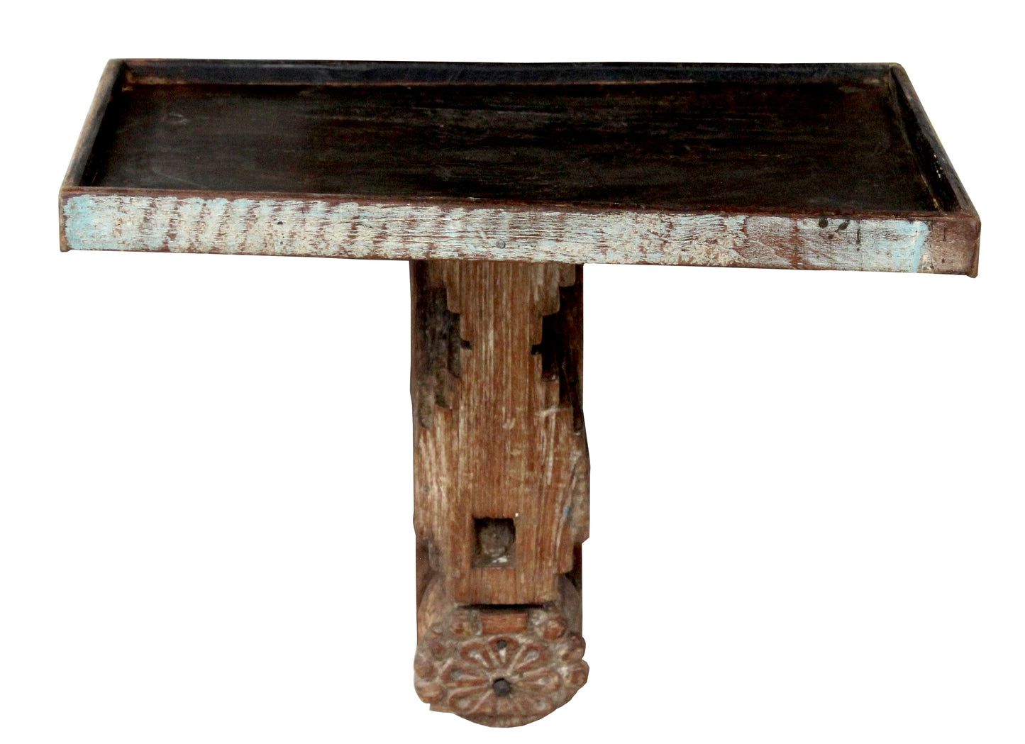 Side view of wooden stand