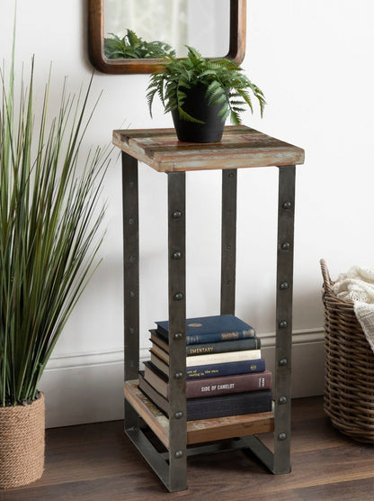 Industrial End Table