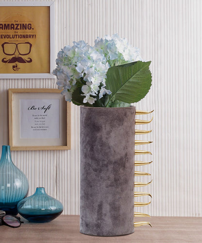 Soren Tall Suede Vase