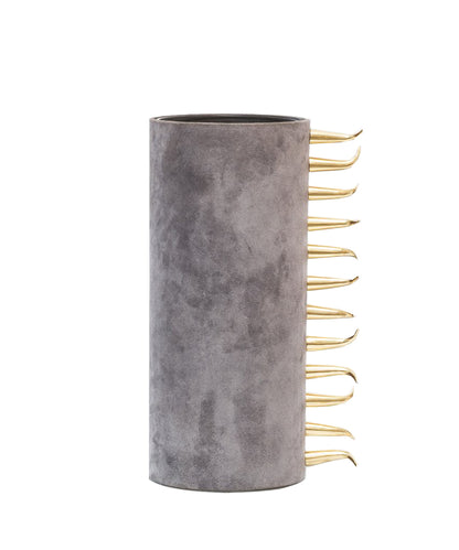 Soren Tall Suede Vase